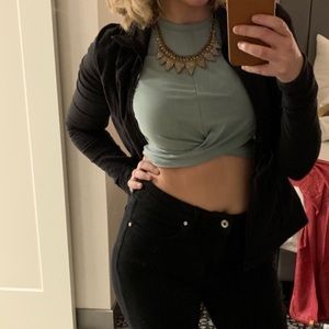 Crop top with draping